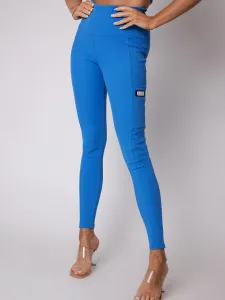 LAMU Dámske jednoduché úzke modré nohavice 35/24S-M Veľkosť: L