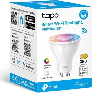 TP-Link Tapo L630 chytrá WiFi stmívatelná LED žárovka (barevná,2200K-6500K,350lm,2,4GHz,GU10)