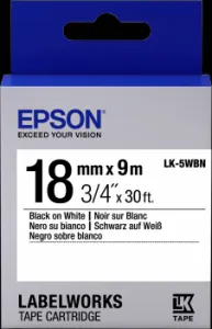 EPSON POKLADNÍ SYSTÉMY Epson Label Cartridge Standard LK-5WBN Black/White 18mm (9m)