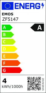 EMOS LED žárovka A60/E27/3,8W/60W/806lm/teplá bílá