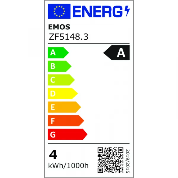 EMOS LED žárovka A60/E27/3,8W/60W/806lm/neutrální bílá,3ks