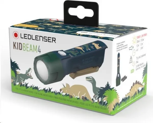 Ledlenser KIDBEAM4 DINO Baterka, tmavo zelená, veľkosť