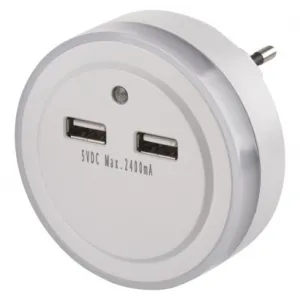 EMOS Noční světlo s 2 x USB + fotosenzor (P3313)