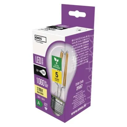 EMOS LED žárovka A60/E27/5W/75W/1060lm/teplá bílá