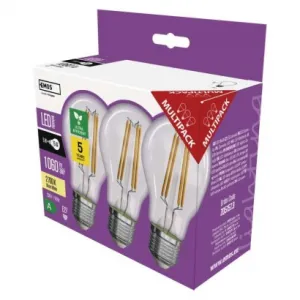 EMOS LED žárovka A60/E27/5W/75W/1060lm/teplá bílá 3KS