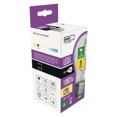 EMOS LED žárovka A60/E27/5W/75W/1060lm/teplá bílá