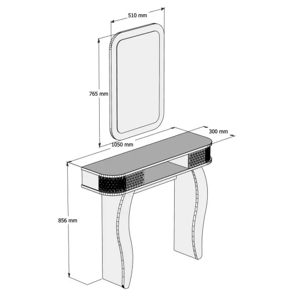 Dekoratívny stôl Damla Walnut