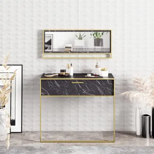 Dekoratívny stôl Polka Aynali Black