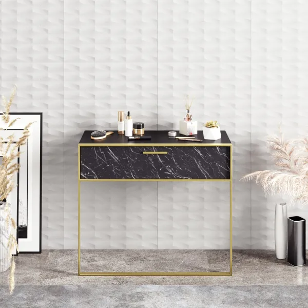 Dekoratívny stôl Polka Black