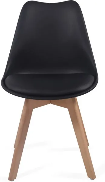 Sada stoličiek s plastovým sedadlom, 2 ks, čierne