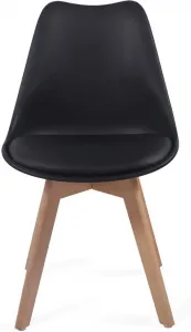 Sada stoličiek s plastovým sedadlom, 2 ks, čierne