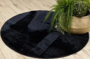 Kúpeľňový koberček SANTA čierny kruh