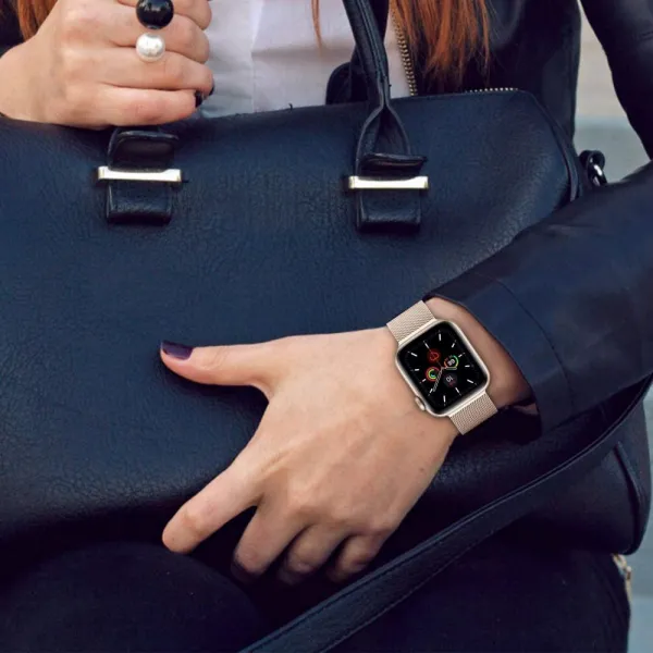 Tech-Protect Milanese remienok na Apple Watch 42/44/45/49mm, black