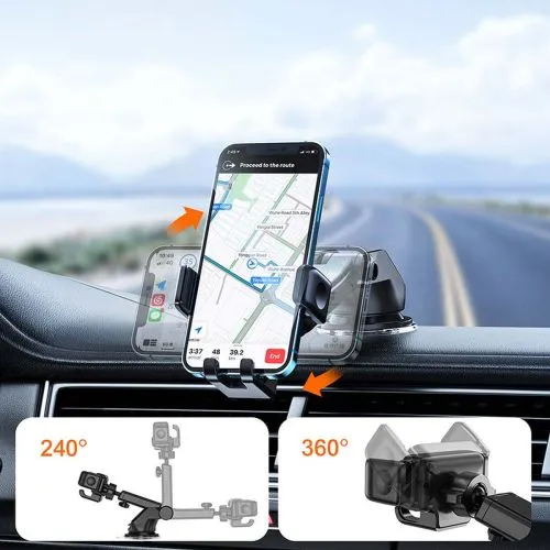 Joyroom Car Mount Clamp Holder 360 Rotation (Dashboard Version) 4.7-6.7 inch, čierna (JR-ZS283)