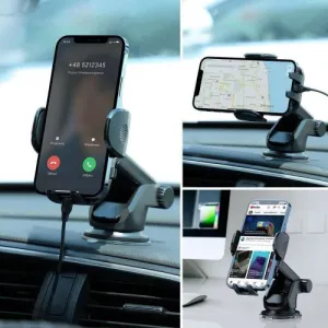 Joyroom Car Mount Clamp Holder (Dashboard and Windshield Version) with Extendable Arm, 360 rotation, 4.7-6.9 inch, čierna (JR-ZS259)
