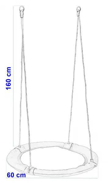 Záhradná hojdačka Čapie hniezdo Romek viacfarebná 60 cm