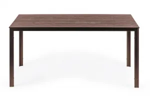 Záhradný cateringový stôl 156 x 78 cm hnedý