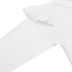 Dojčenský bavlnený overal New Baby Practical biely dievča 80 (9-12m)