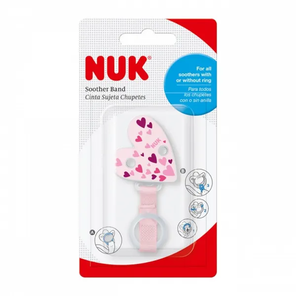 NUK Soother Band stužka na cumlík Pink 1 ks