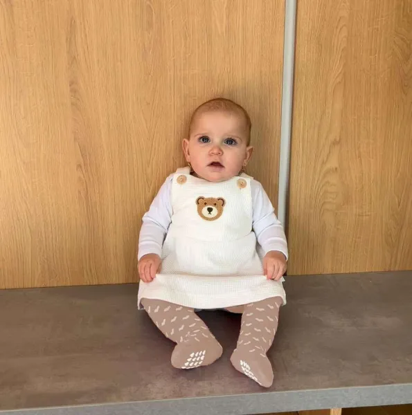 Dojčenská sukienka na traky New Baby Luxury clothing Laura biela 62 (3-6m)