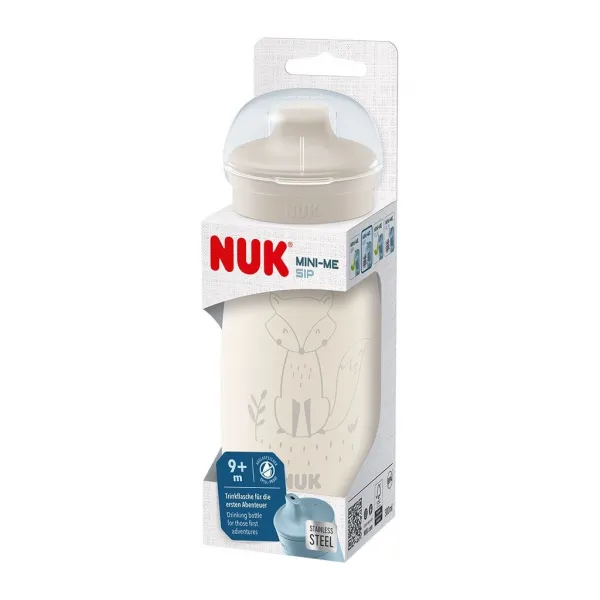 Detská fľaša NUK Mini-Me Sip nerez 300 ml (9+ m.) purple