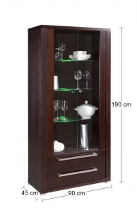 PYKA Remi 2S vitrína drevo D16