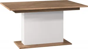 TARANKO Como jedáleň biely vysoký lesk / dub Como