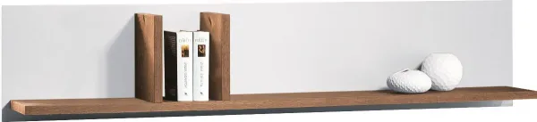TARANKO Como obývacia izba biely vysoký lesk / dub Como
