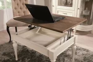 TARANKO Florencja FL-S3 konferenčný stolík s úložným priestorom vanilka / dub Florencja