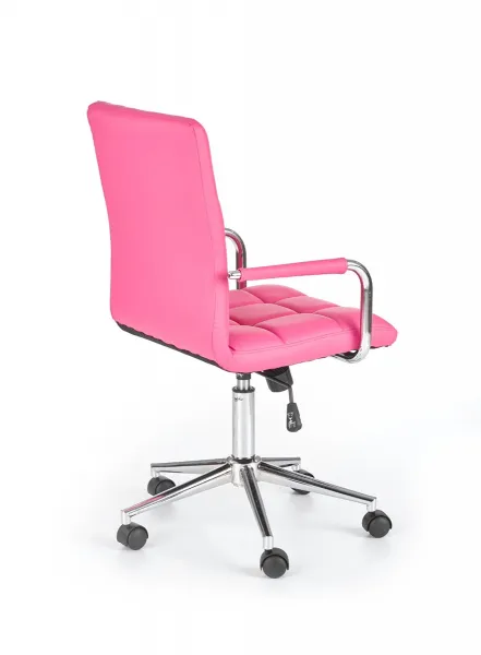 HALMAR Gonzo 2 kancelárske kreslo s podrúčkami ružová / chróm