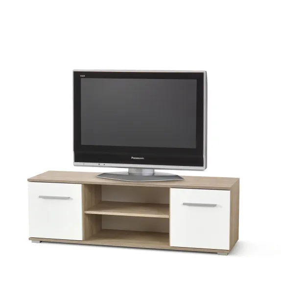 HALMAR Lima RTV1 tv stolík dub sonoma / biely lesk