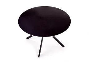 HALMAR Avelar okrúhly sklenený jedálenský stôl čierna / biela