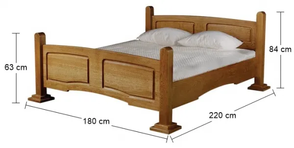PYKA Kinga 160 rustikálny posteľový rám drevo D3