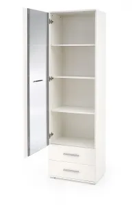 HALMAR Lima W1 vitrína biela / biely lesk