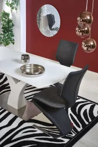 HALMAR Palermo rozkladací jedálenský stôl biela / oceľ
