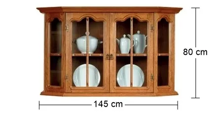 PYKA Kinga rustikálna vitrína na stenu drevo D3