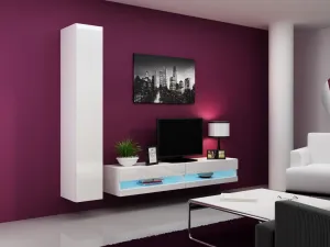 CAMA MEBLE Vigo 180 skrinka na stenu biela / biely lesk