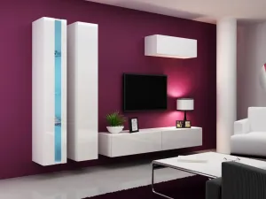 CAMA MEBLE Vigo 180 skrinka na stenu biela / biely lesk