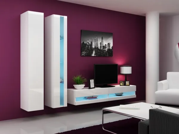 CAMA MEBLE Vigo 180 skrinka na stenu biela / biely lesk