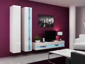 CAMA MEBLE Vigo 180 skrinka na stenu biela / biely lesk