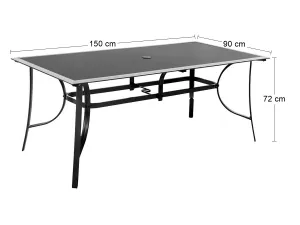 NABBI M150 záhradný stôl čierna
