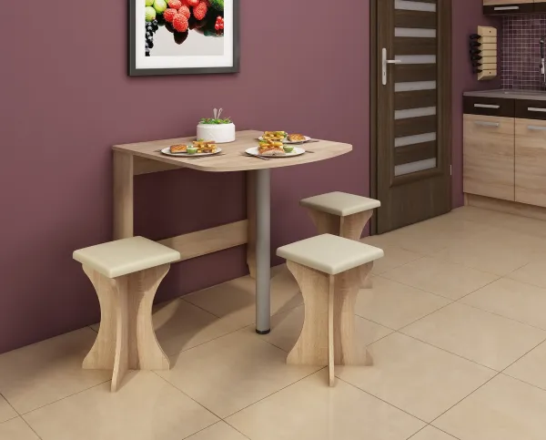 MEBLOCROSS Expert 6 skladací jedálenský stôl sonoma svetlá