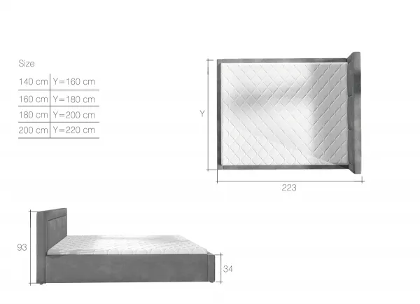 Belluno 200x200 Drevený rám