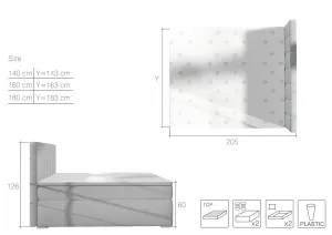 ArtElta Manželská posteľ ALICE Boxspring | 140 x 200 cm Alice rozmer: 140x200 cm, Alice farba: Soft 33