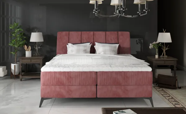 ArtElta Manželská posteľ ADERITO Boxspring | 180 x 200 cm Farba: Monolith 77 / Monolith 77