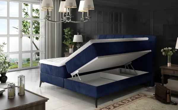 ArtElta Manželská posteľ ADERITO Boxspring | 180 x 200 cm Farba: Monolith 77 / Monolith 77