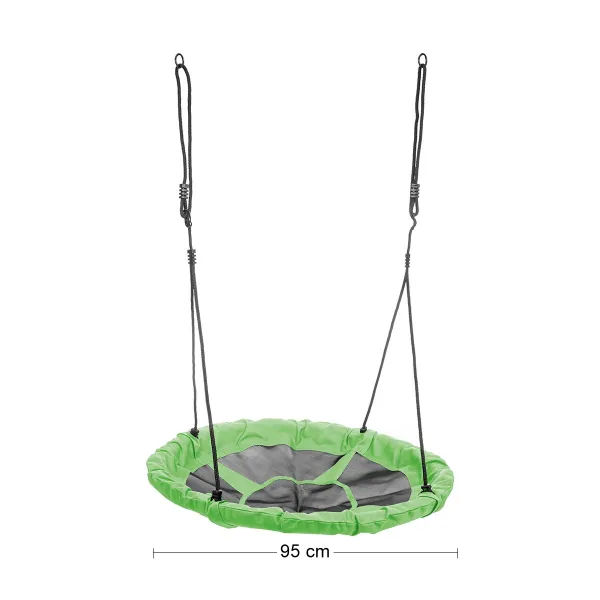 NABBI Nest detská hojdačka 95 cm čierna / zelená