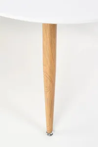 HALMAR Caliber oválny rozkladací jedálenský stôl biela / dub san remo