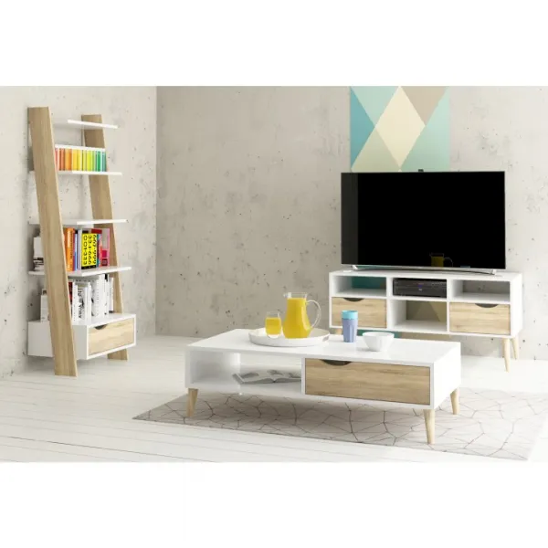 KONDELA Oslo 75382 regál dub sonoma / biela