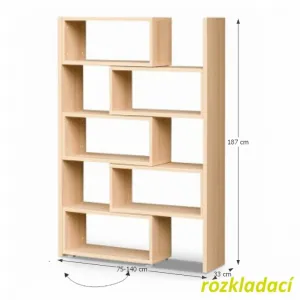 KONDELA Kloe I regál biela